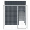 Dog House with Run Anthracite 65"x98.8"x71.3" Galvanized Steel