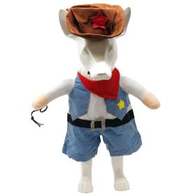 Pet Life 'Rodeo Bones' Cowboy Pet Dog Costume Uniform (Color: DENIM BLUE, size: X-Large)