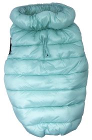 Pet Life 'Pursuit' Quilted Ultra-Plush Thermal Dog Jacket (Color: Aqua, size: large)