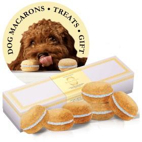 Dog Macarons - Count of 6 (Dog Treats | Dog Gifts) (Flavor: Vanilla)